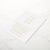 Eenvoudig Elegant Minimal Modern White Wedding Folie Uitnodiging (Gedraaid)