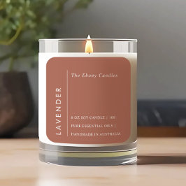 Eenvoudig Elegant Minimal Rustic Rust Candle Label