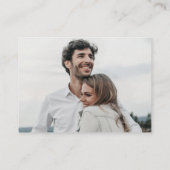 Eenvoudig Elegant Minimalist Details QR Code Foto Informatiekaartje (Achterkant)