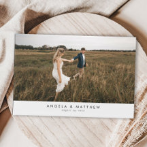 Eenvoudig Elegant Minimalist Photo Wedding