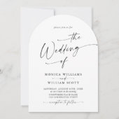 Eenvoudig Elegant Minimalist Wedding QR code Foto Kaart (Voorkant)