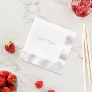 Eenvoudig Elegant Minimalistisch #13 Alleen script Folie Servetten
