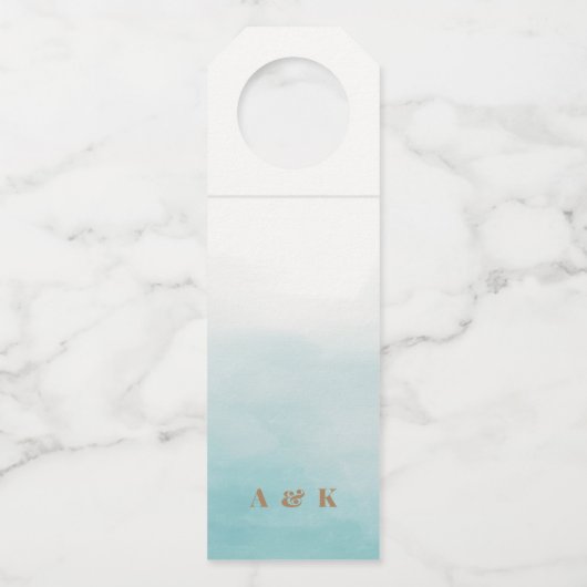 Eenvoudig Elegant minimalistisch aangepast strand Flessenhanger (Achterkant)