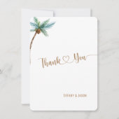 Eenvoudig Elegant minimalistisch aangepast strand  Notitiekaartje (Voorkant)