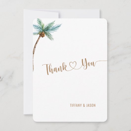 Eenvoudig Elegant minimalistisch aangepast strand  Notitiekaartje (Voorkant)