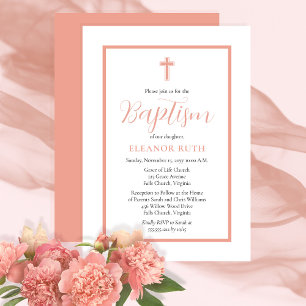 Eenvoudig elegant minimalistisch dk Blush Pink Bap Kaart