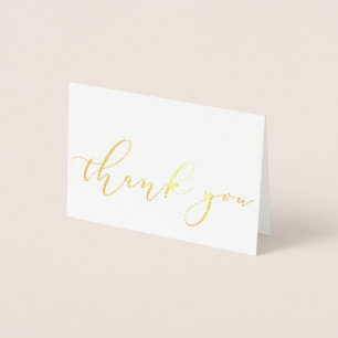 Eenvoudig Elegant Minimalistisch Gouden Script Dan Folie Kaarten