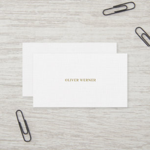 Eenvoudig Elegant Minimalistisch Premium Linnen Visitekaartje