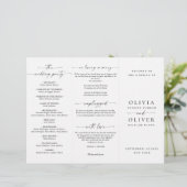Eenvoudig Elegant Minimalistisch Wedding Ceremony  (Staand voorkant)