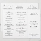 Eenvoudig Elegant Minimalistisch Wedding Ceremony  (Voorkant / Achterkant)