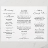 Eenvoudig Elegant Minimalistisch Wedding Ceremony  (Achterkant)