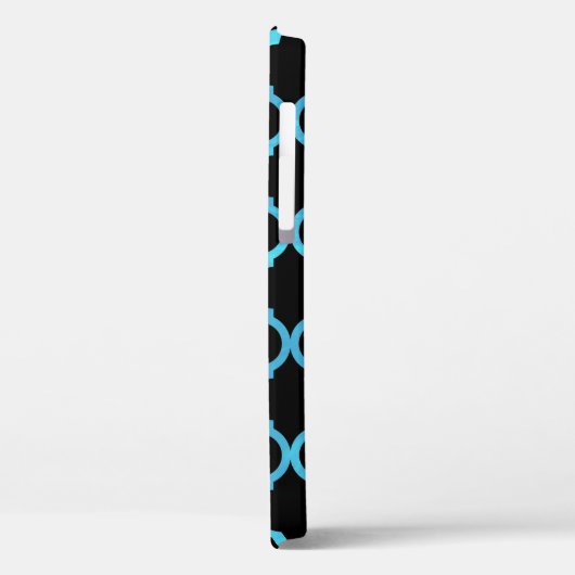 Eenvoudig elegant modern blauw Marokkaans patroon Case-Mate iPhone Case (Achterkant / Links)