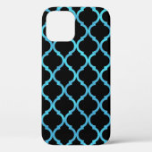 Eenvoudig elegant modern blauw Marokkaans patroon Case-Mate iPhone Case (Achterkant)