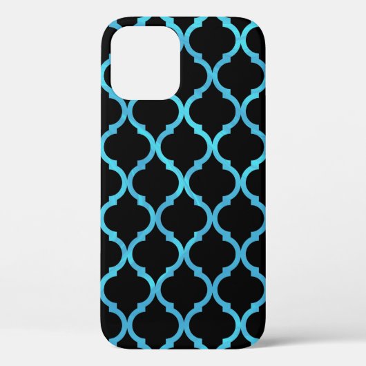 Eenvoudig elegant modern blauw Marokkaans patroon Case-Mate iPhone Case (Achterkant)