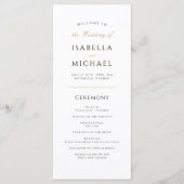 Eenvoudig elegant modern Classy Wedding Programma (Voorkant)