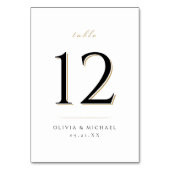 Eenvoudig Elegant modern Classy Wedding-tabelnumme Kaart (Achterkant)