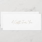 Eenvoudig Elegant modern Gold Gift-certificaat (Voorkant / Achterkant)