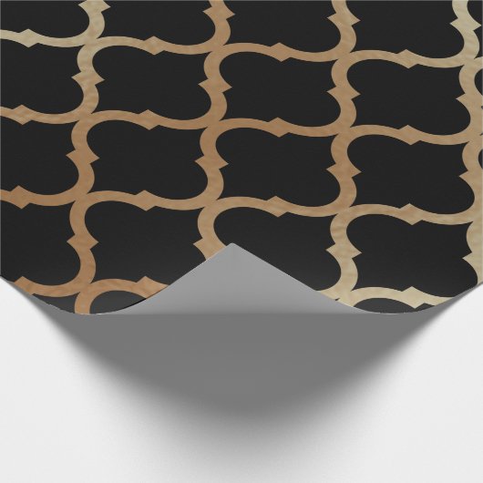 Eenvoudig Elegant modern Gold Moroccan patroon | Cadeaupapier (Hoek)