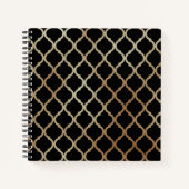 Eenvoudig Elegant modern Gold Moroccan patroon | Notitieboek (Voorkant)