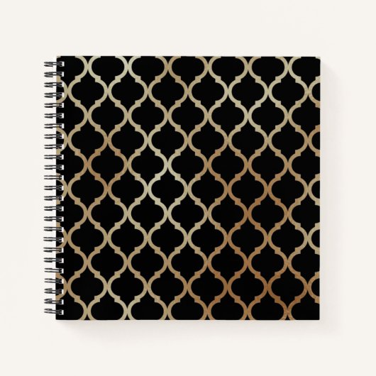 Eenvoudig Elegant modern Gold Moroccan patroon | Notitieboek (Voorkant)