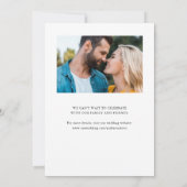 Eenvoudig Elegant Modern Handschrift 2 foto's Save The Date (Achterkant)