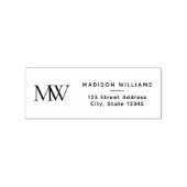 Eenvoudig Elegant modern Monogram Rubberstempel (Afrduk)
