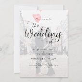 Eenvoudig Elegant Modern Photo Wedding Kaart (Voorkant)