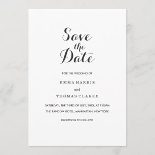 Eenvoudig Elegant   Modern Wedding Save The Date K
