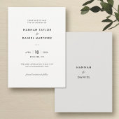 Eenvoudig Elegant Modern Wedding sparen de Datum Save The Date
