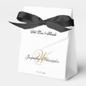 Eenvoudig Elegant Monogram Chic Script Bruiloft Bedankdoosjes (Voorkant Zijde)