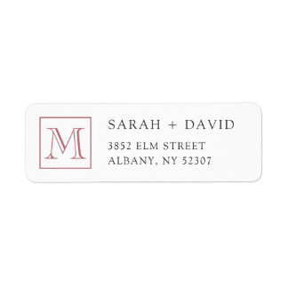Eenvoudig Elegant Monogram Eerste Letter Retouradr Etiket