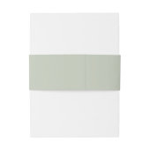 Eenvoudig Elegant Monogram Eucalyptus Groen Uitnodigingen Wikkel (Achterkant Voorbeeld)
