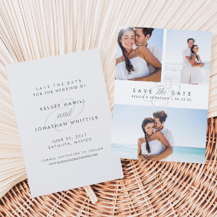 Eenvoudig Elegant Multi Photo Save the Date
