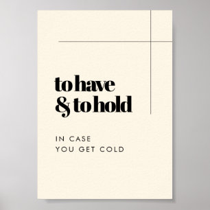 Eenvoudig elegant om te hebben en te houden bruilo poster