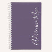 Eenvoudig Elegant Paars Grape Personalized Notitieboek (Voorkant)