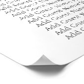 Eenvoudig Elegant, persoonlijk uitgeruste bruiloft Poster (Hoek)