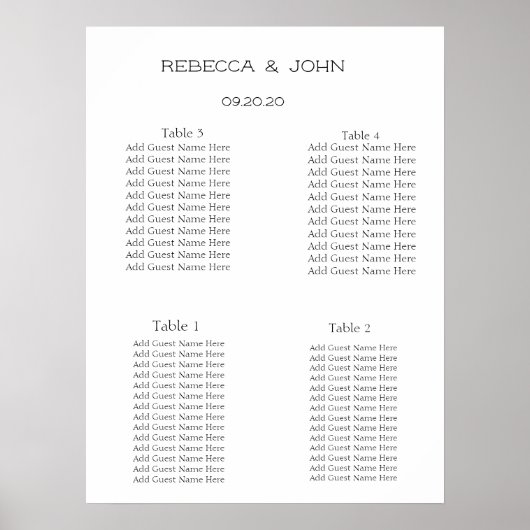 Eenvoudig Elegant, persoonlijk uitgeruste bruiloft Poster (Voorkant)