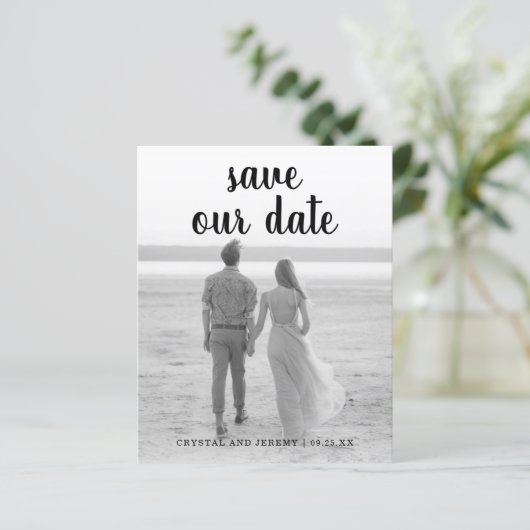 Eenvoudig Elegant Photo Budget Weddenschap Save th (Staand voorkant)