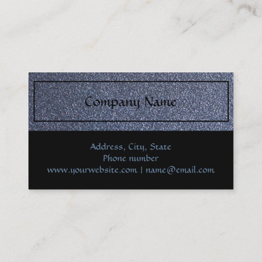 Eenvoudig elegant Professional zwart/zilver Visitekaartje (Achterkant)