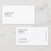 Eenvoudig, elegant, professioneel, modern, minimaa visitekaartje (Voorkant / Achterkant)