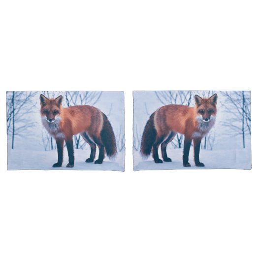 Eenvoudig Elegant Red Fox-kunstwerk | Proefcase Kussensloop (Voorkant-Set)
