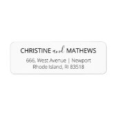 Eenvoudig Elegant Return Address Label (Voorkant)