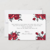 Eenvoudig Elegant Romantisch Roos Bloemenbruiloft Bedankkaart (Achterkant)