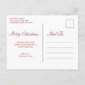 Eenvoudig Elegant Rood Script Modern Christmas Feestdagenkaart (Achterkant)