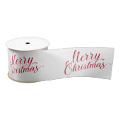 Eenvoudig Elegant Rood Script Modern Christmas Lint (Spoel)