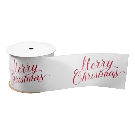 Eenvoudig Elegant Rood Script Modern Christmas Lint (Spoel)