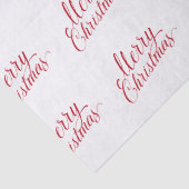 Eenvoudig Elegant Rood Script Modern Christmas Tissuepapier (Detail)