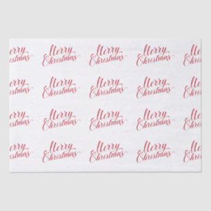 Eenvoudig Elegant Rood Script Modern Christmas Tissuepapier