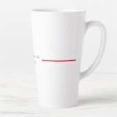 Eenvoudig Elegant Rood Wit Minimalistisch Modern Latte Mok (Rechts)