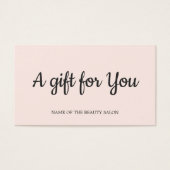 Eenvoudig Elegant Roos Wit Beauty Visitekaartje (Voorkant)